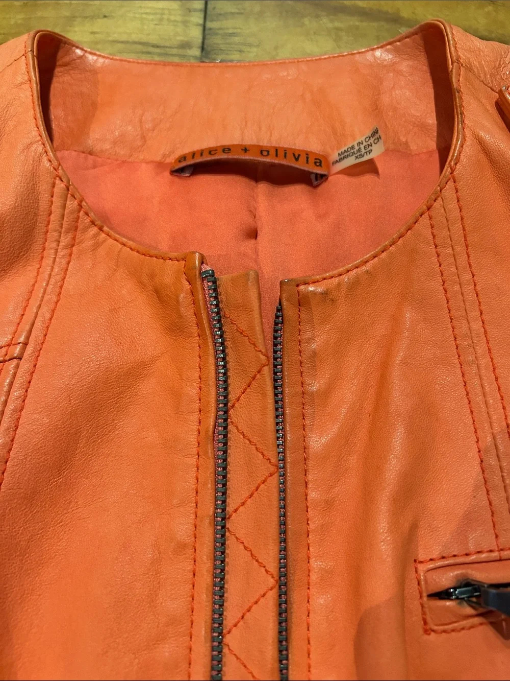 Alice + Olivia leather jacket